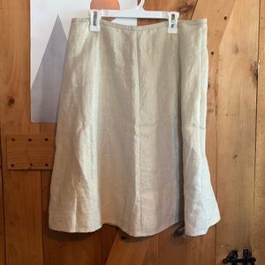 J Crew Shimmery Cream Skirt